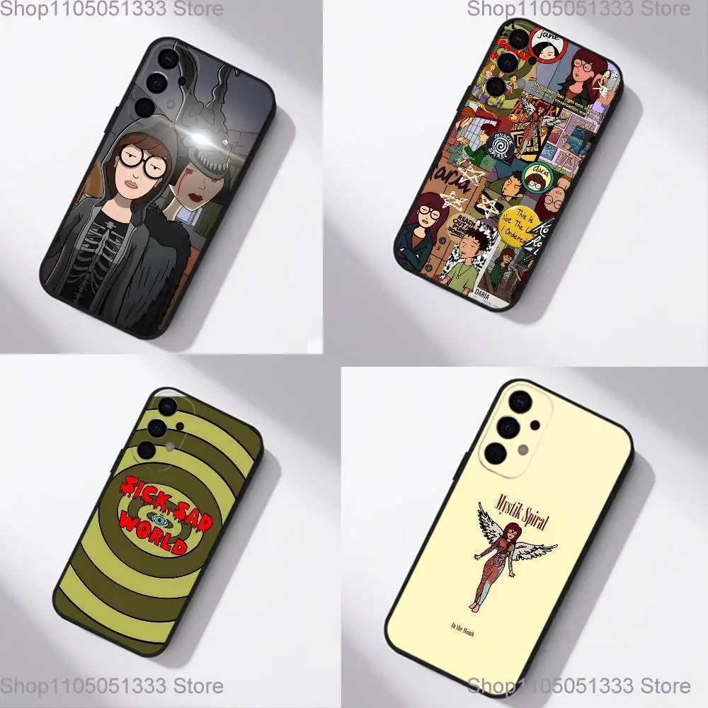 

Daria Cool Girl Fashion Phone Case For Samsung S25,S24,S21,S22,S23,S30,Ultra,S20,Plus,Fe,Lite,5G Black Cover