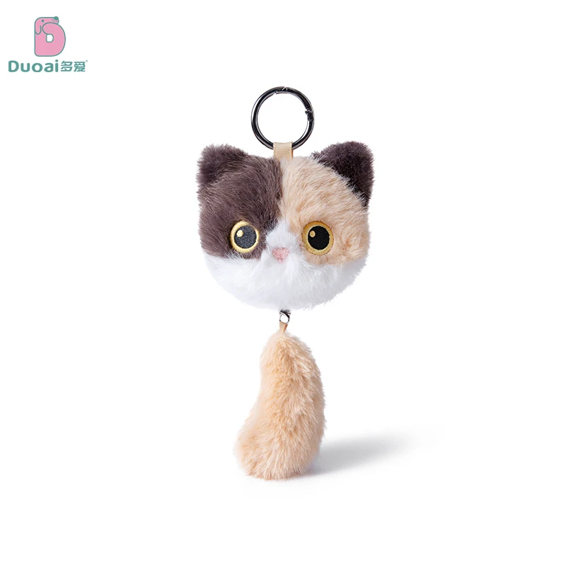 4 ألوان Kawaii صغيرة محبوب القط الأسود أفخم دمية الكرتون محشوة كرة مستديرة القط بلوشي الفتاة حقيبة المفاتيح قلادة اللعب