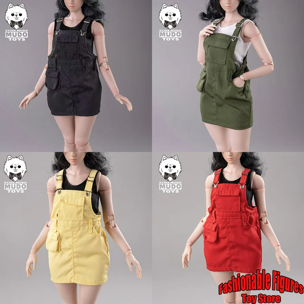 

CTC-009 1/6 Women Soldier Shirt Sleeveless Big Pocket Shoulder Strap Short Dress Vest Fit 12Inch Action Figure Model Dolls