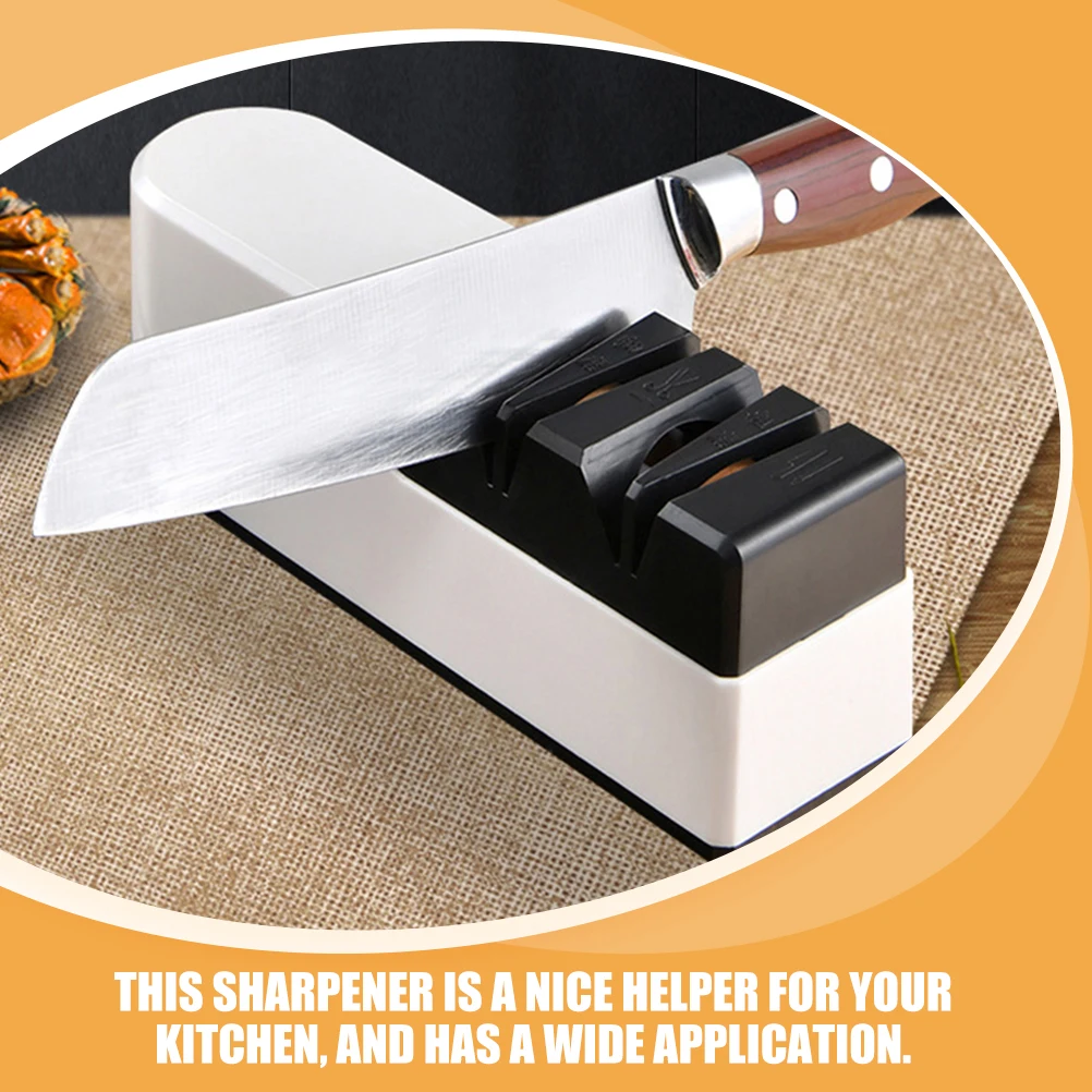 

Electric Knife Sharpener White Color Grinder for Kitchen Scissors Household Convenient Tool