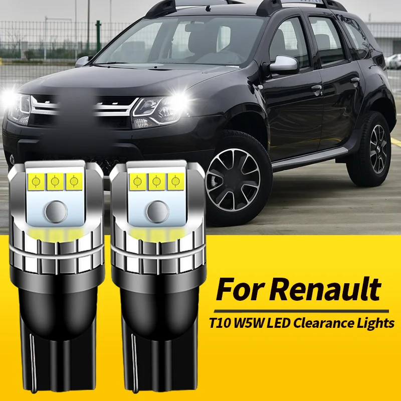 

2 шт. T10 W5W светодиодные габаритные фонари Canbus ​ Для Renault Duster 2011-2018 Espace 3 4 1996-2014 Fluence 2010-2017 Kangoo 1997-2001 гг.