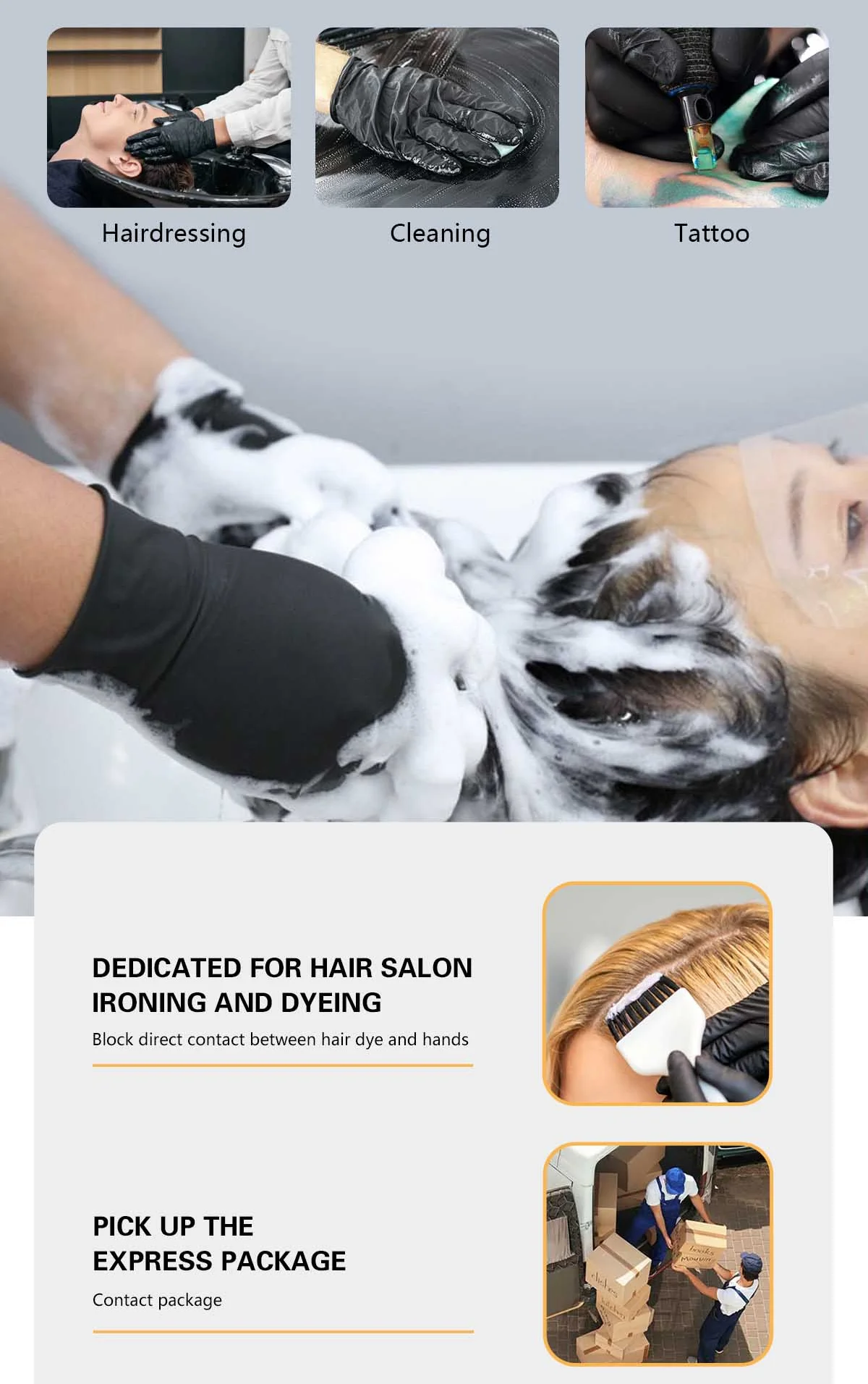 Hitzebeständige Handschuhe für Friseursalons, wiederverwendbar, dickeres Haar, zum Färben von Gummihandschuhen, Zubehör für Friseurbedarf – Detail 3