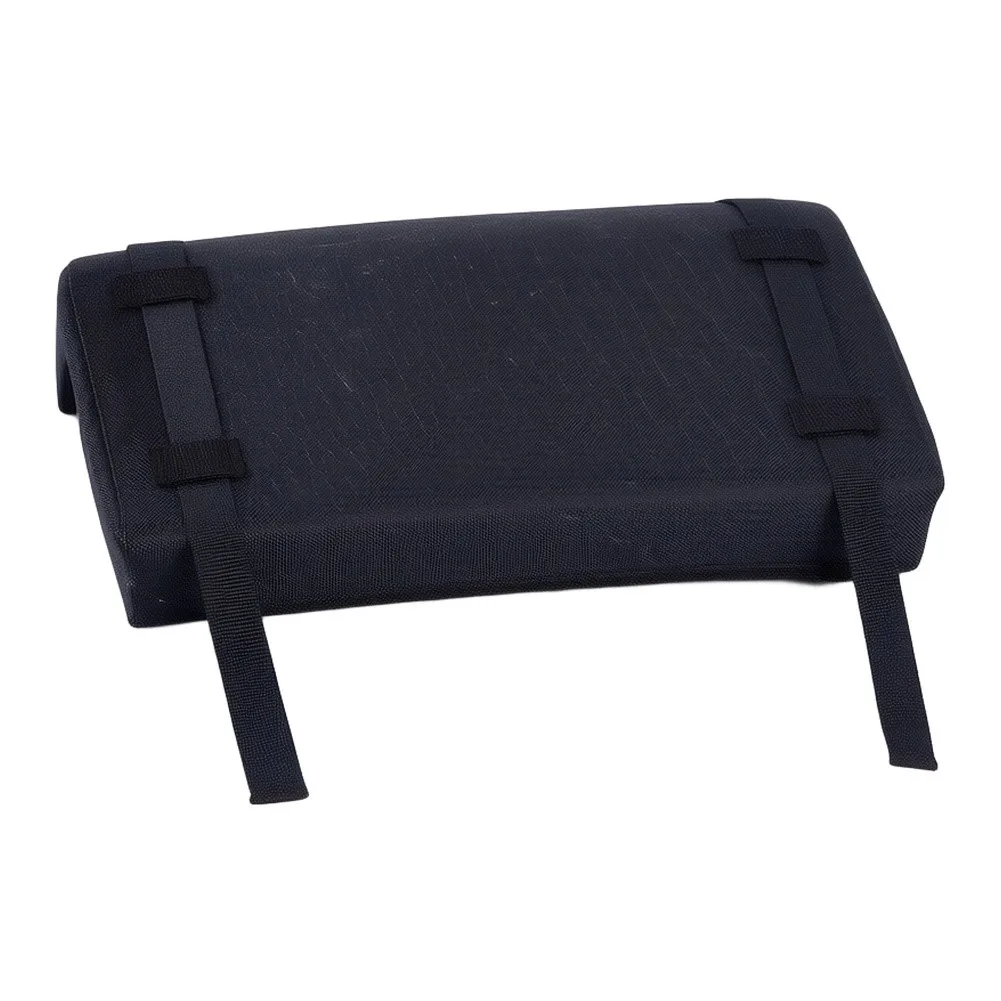 Black Hip Thrust Pad Gym Squat Cushion Thick Foam Core PU Leather Cover Non Slip Silicone Dots Adjustable Straps