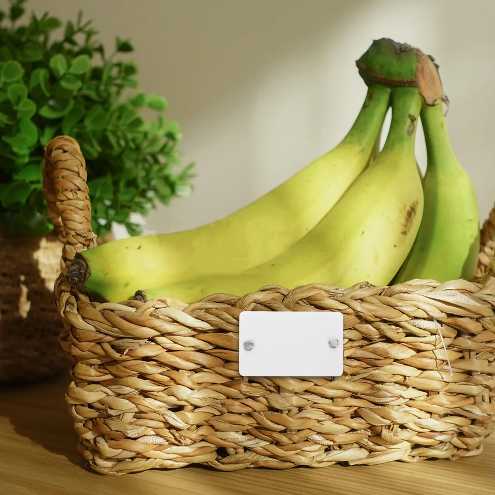 

10Pcs Rattan Basket Labels 3x2in Writable Blank Tags Rope Nail Kitchen Closet Pantry Storage Bin Acrylic Tags for Organizer