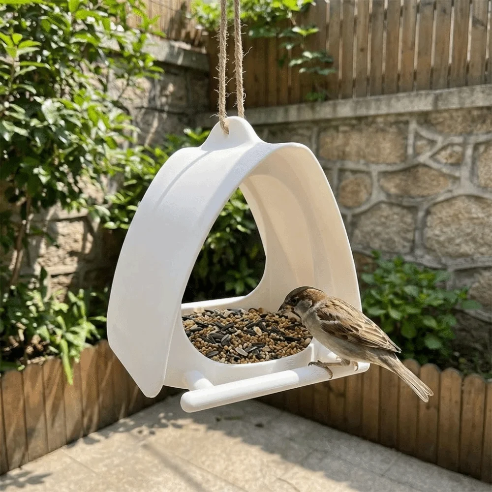 3D-gedruckter Hängender Vogelfutterspender Windbeständige Regenfeste Vogelfütterungsstation Großvolumiger Plastik-Wildtierhabitat