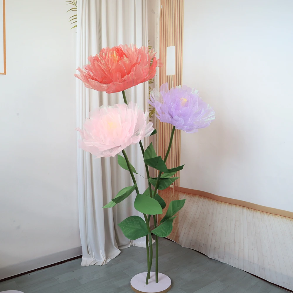 

Large Silk Screen Peony Simulation Flower Room Decoration Wedding Stage Layout Thanksgiving Day Fake Plants Decor Flower Bouquet