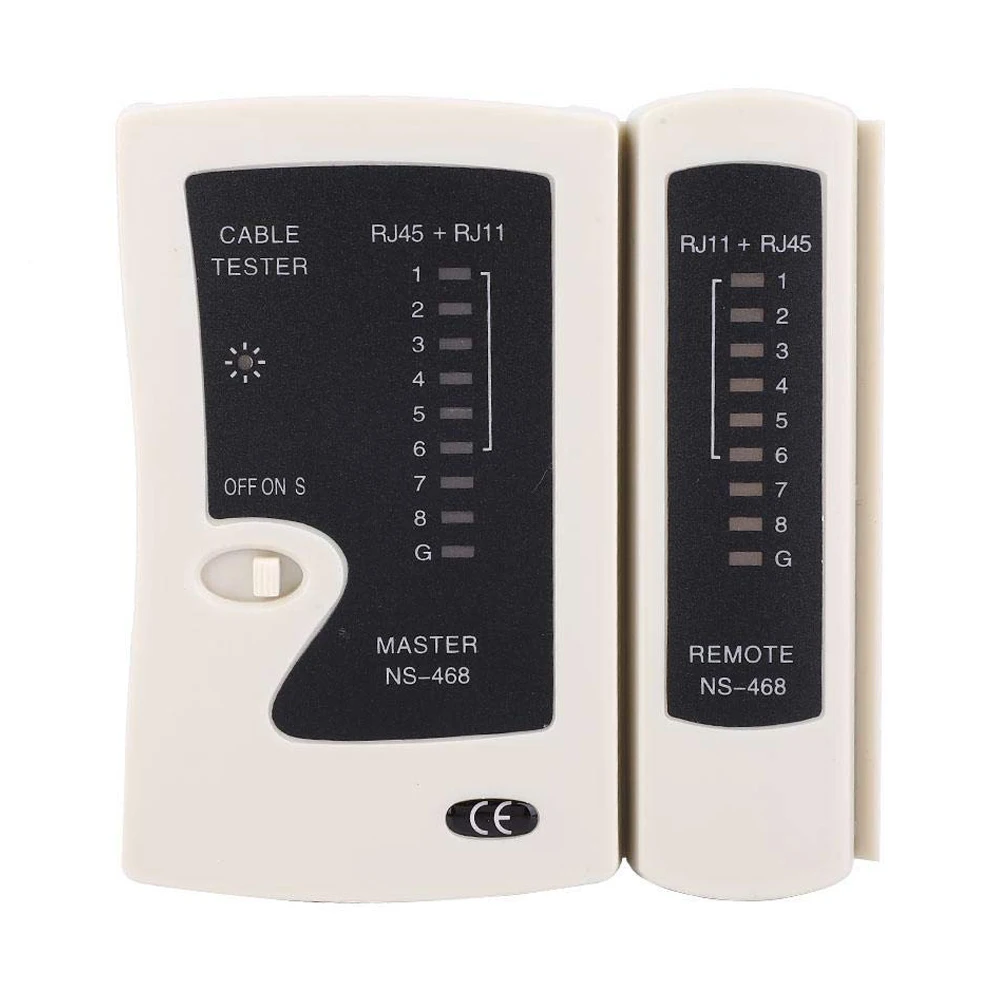 LAN Network Cable Tester, Continuidade Tester para RJ45 RJ11 RJ12, Conexões de par trançado, CAT5 CAT6 CAT7 UTP LAN Wire Test Tool