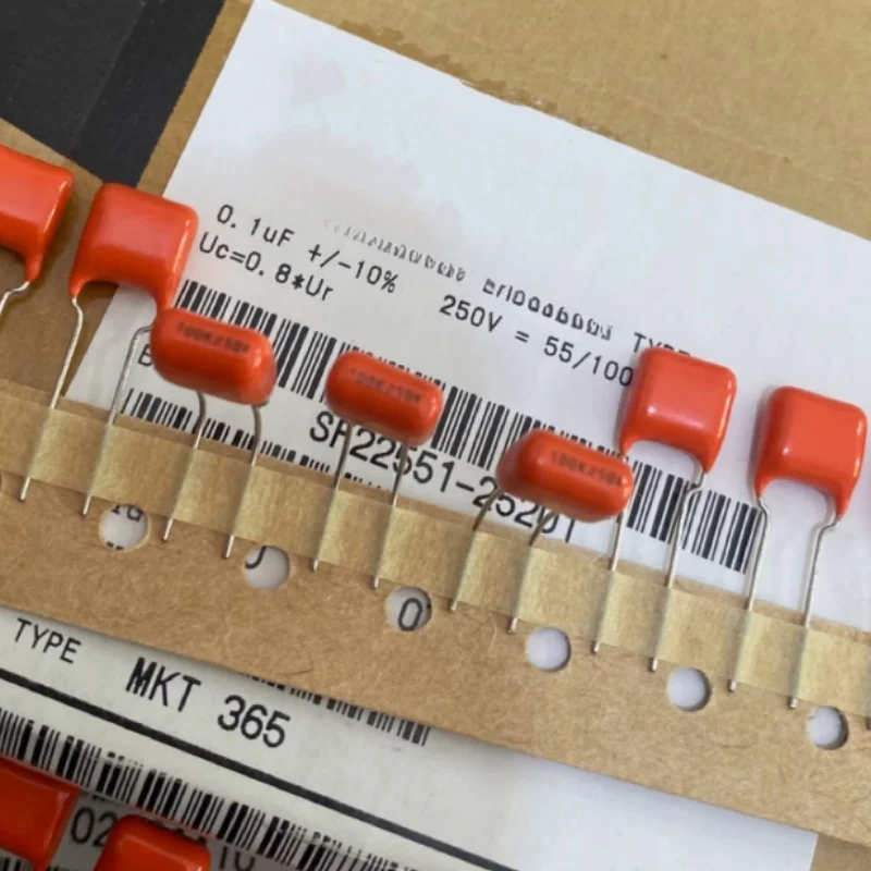 

10PCS 0.1UF 250V Film capacitor 250V 0.1UF 104 100NF Copper pin P=5