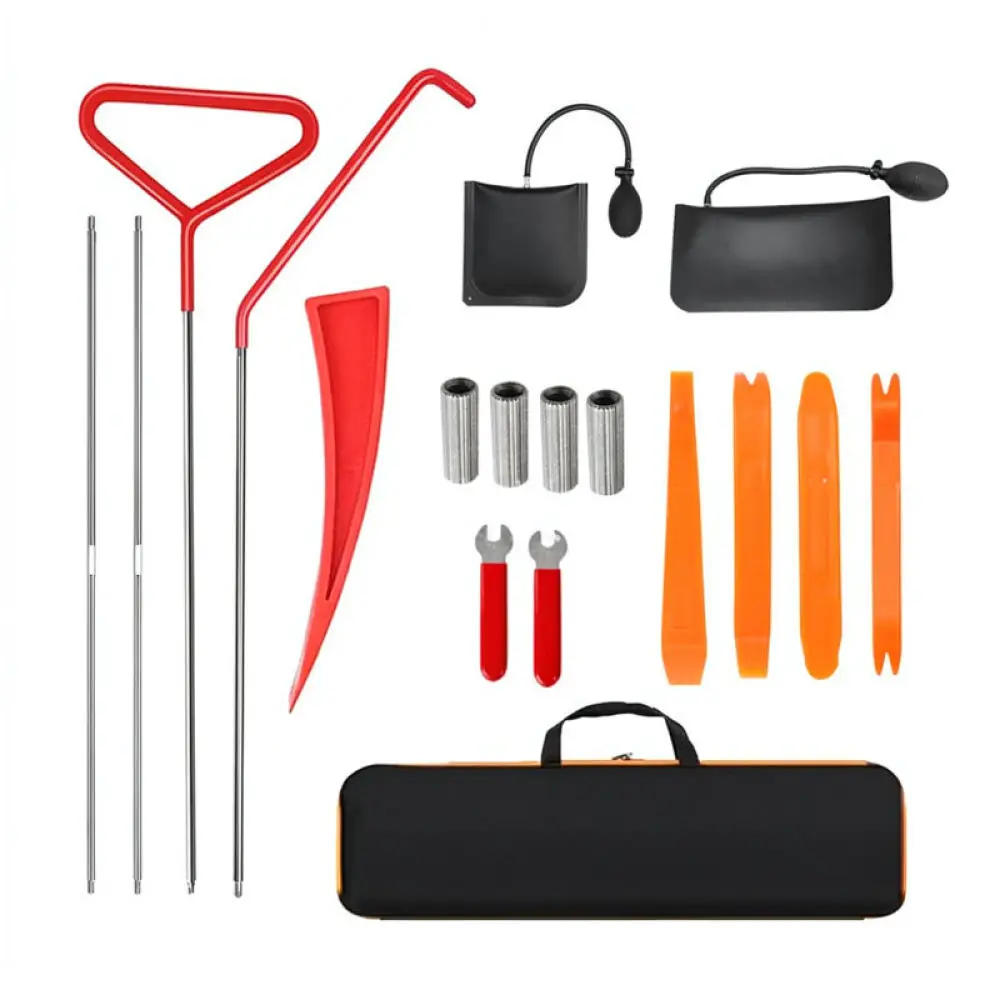 Car Emergency Repair Long Reach Tool Kit Stainless Steel Grabber Pry Bar Air Wedge Automotive Hardware