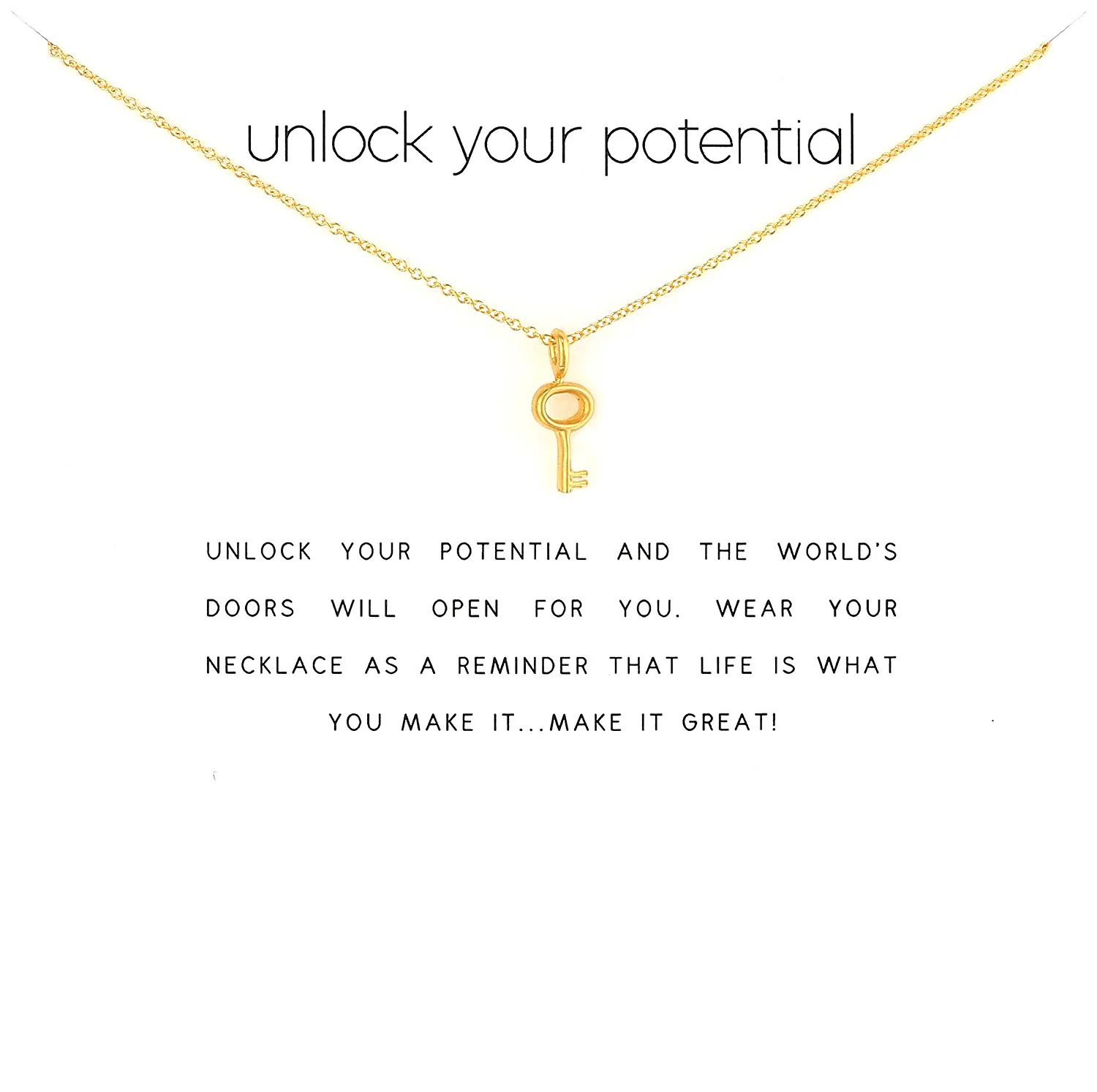 Fashion Hollow Love Unlock Golden Key Pendant Necklace New Confident Gift Box Wish Card Chain Clavicle Short Necklaces Jewelry