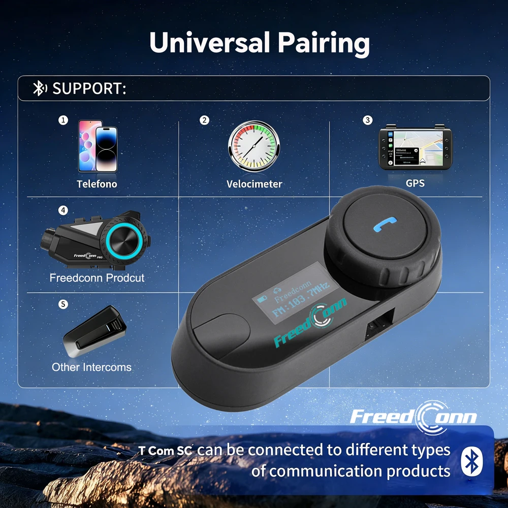 Intercomunicador Bluetooth par - Motorcycle Intercom Mesh 2000M avaliação e preço