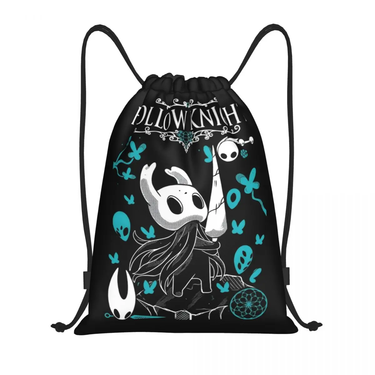 

Игровой винтажный рюкзак Hollow Knight на шнурке, спортивная спортивная сумка, шелконг-рюкзак для пеших прогулок