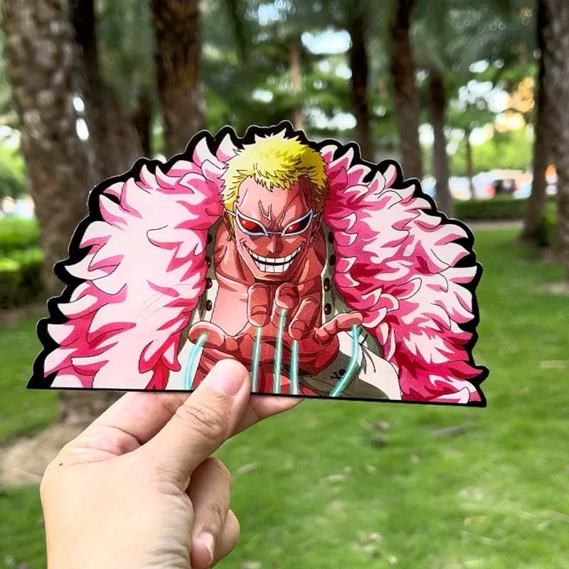 ONE PIECE Donquixote Doflamingo Anime Motion Car Sticker Waterproof Decal for Refrigerator,Laptop,Suitcase,Etc Kids Toy Gift