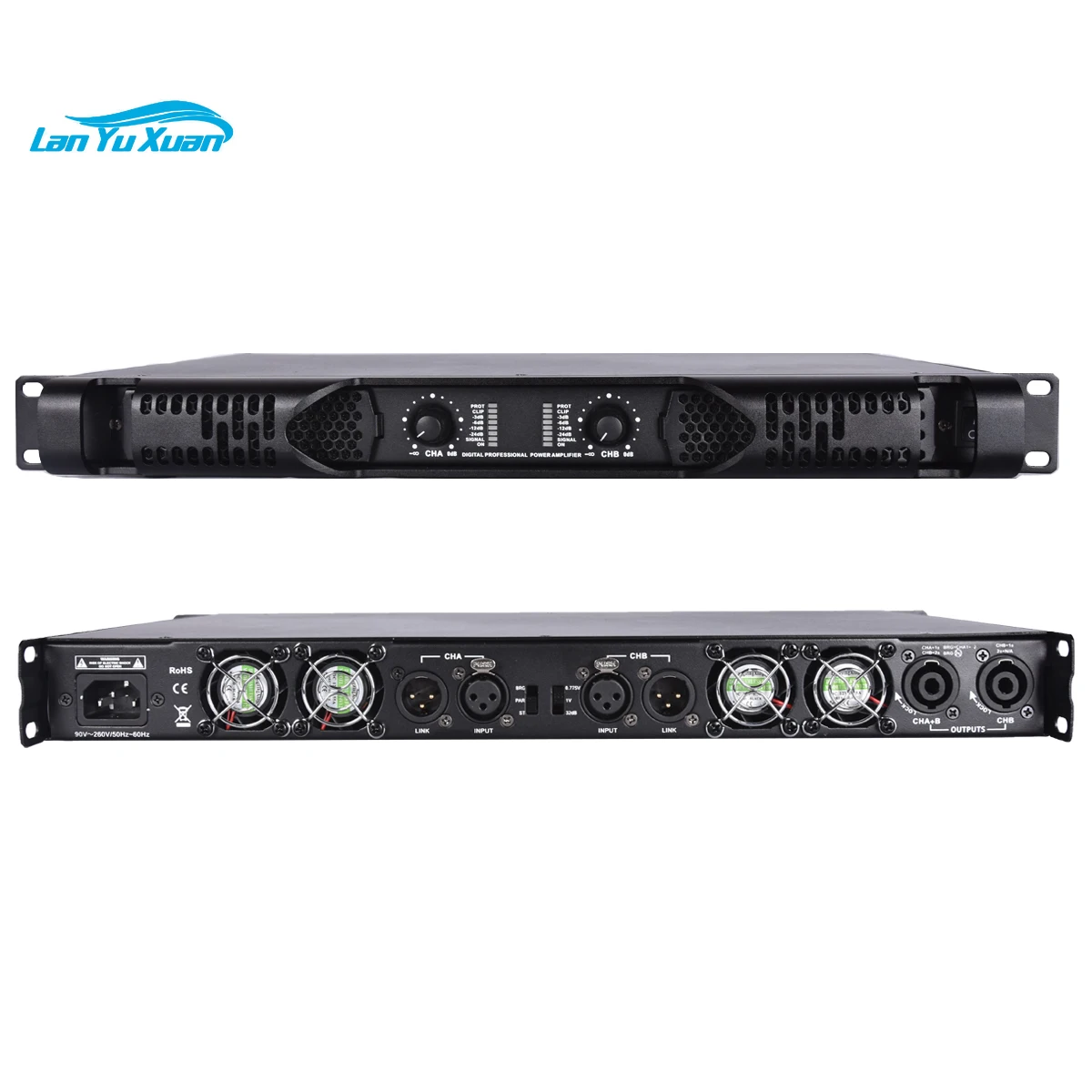 

CA5200 Pro 1400W*2 RMS AMP 2 Channel Audio High Power Digital Amplifier For Subwoofer Speaker Stage Performance 5200W Bridge