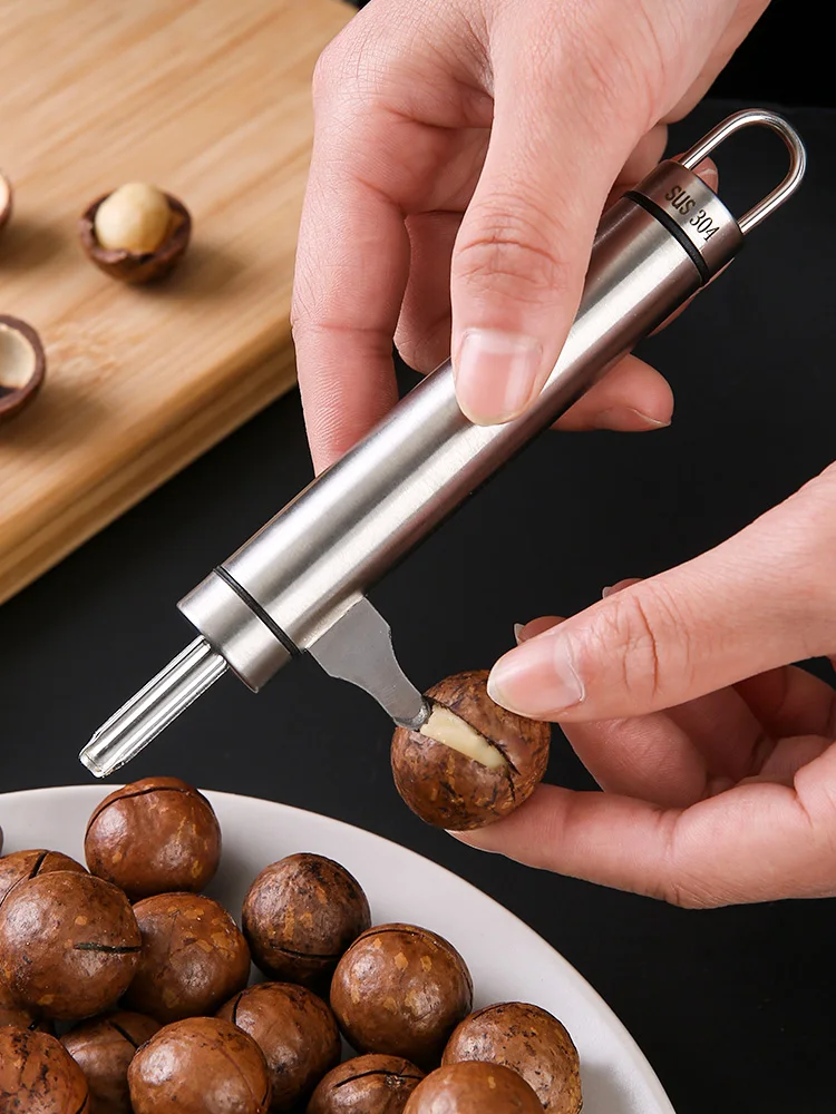 Hawaii Nut Opener Stainl Steel Iron eet Tool for Opening Nuts And Removing Meat Pecan Nutcraer Kitchen Tool