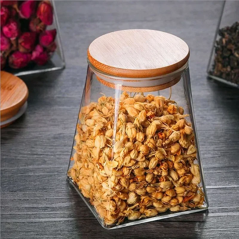 Kitchen storage box food Heat resistant glass storage can snack can high borosilicate glass can dry fruit tea storage Box