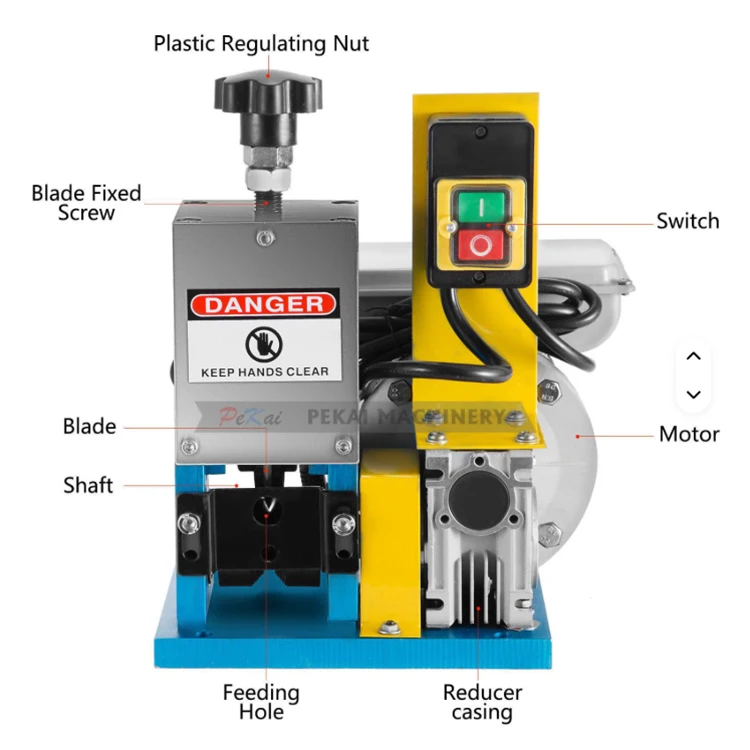 Low price 110V 220V motor power copper wire stripping tool 180W cutting cable stripping machine automatic equipment