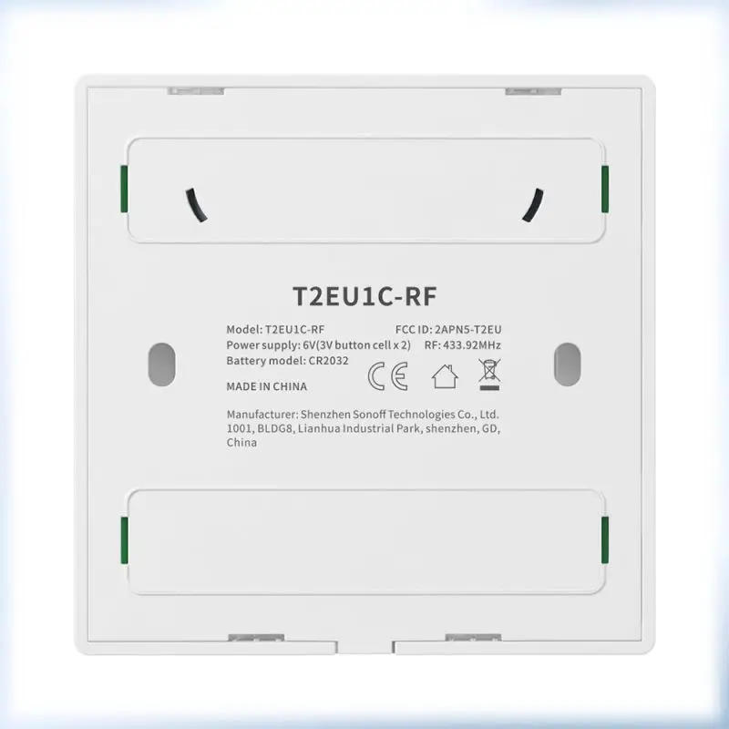 SONOFF T2EU RF Smart Switch Sticky 433MHz Wireless RF Remote Control Wall Panel 86 Type Touch Switch 1/2/3 Gang TX Wall Switches