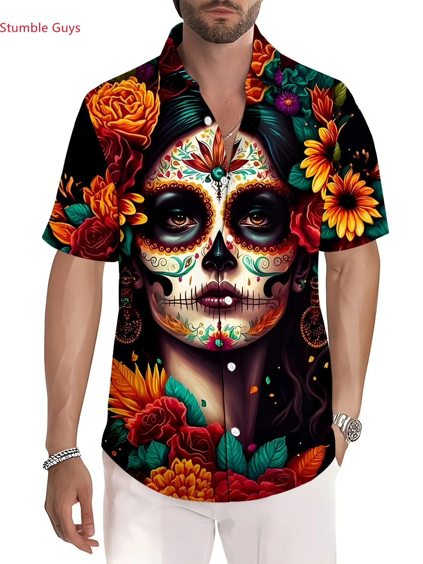 

Men's Casual Tropical Print Shirt SummerMan Women Short Sleeve Hawaiian Fashion Lightweight Breathable Party Tops
