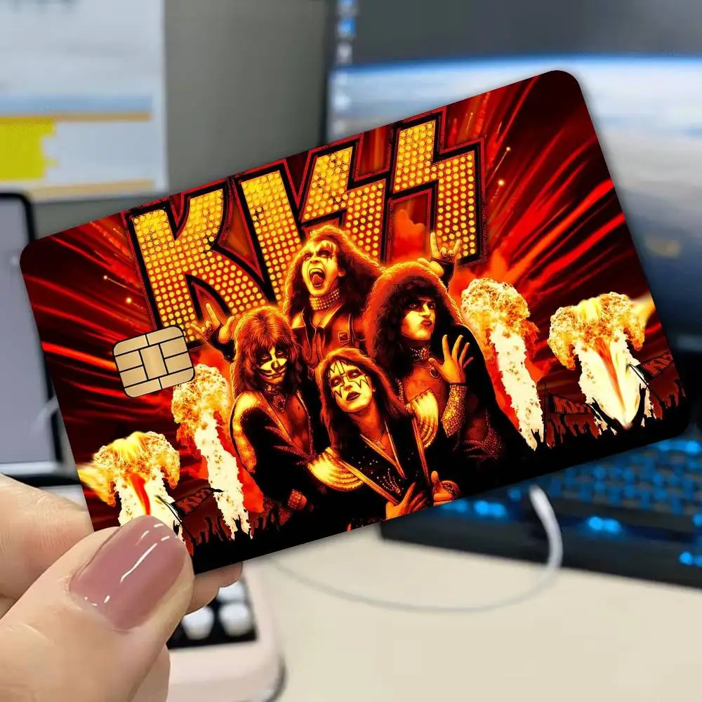 Rock Band Kiss Band Anime Front Cover Film Sticker Skin for Credit Debit Card Small Large Chip view 6