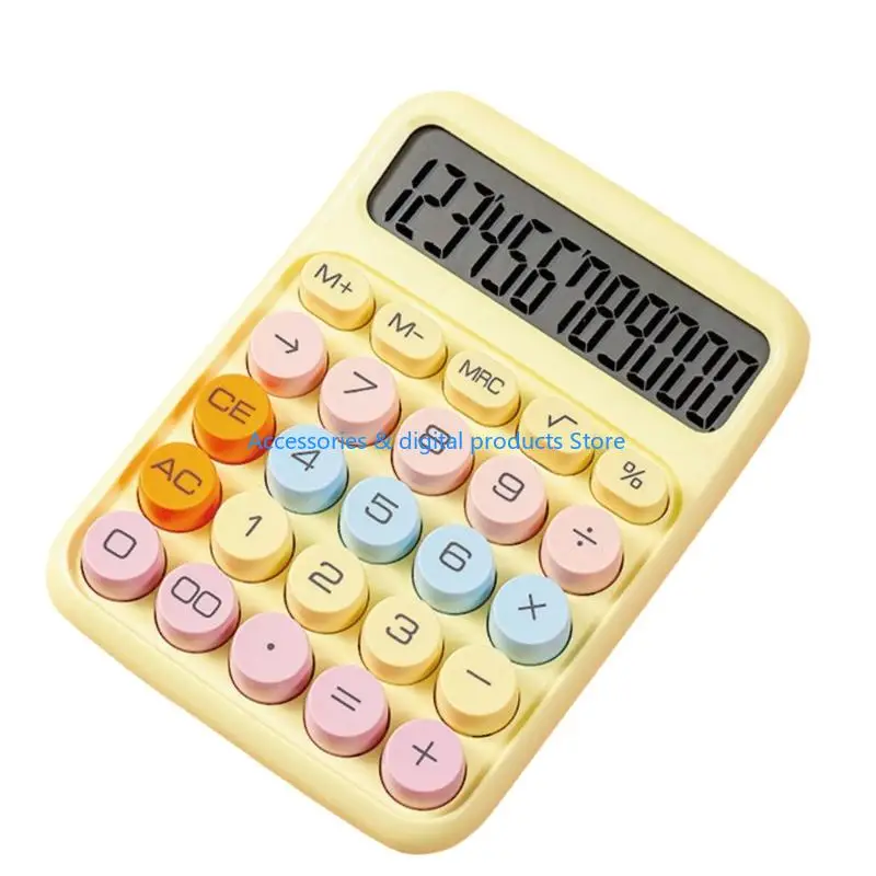 77JD Transparent Electronic Calculator 10 Digit Display Portable Transparent