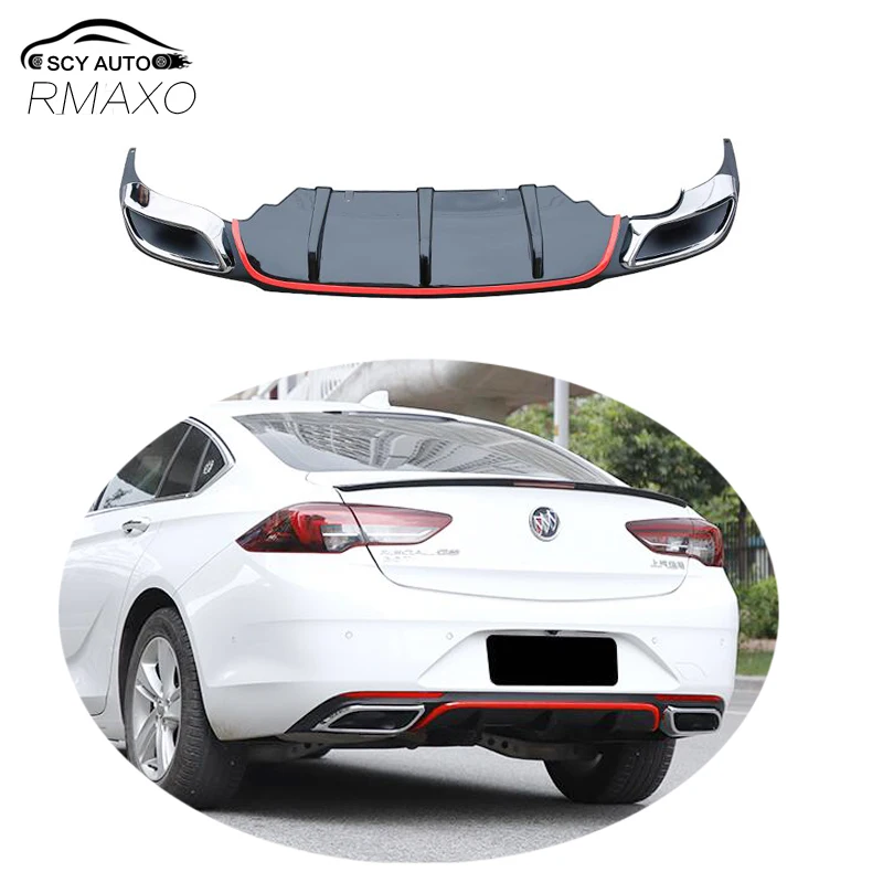 For Opel Insignia Body kit spoiler 2017-2019 For Opel Insignia ABS Rear lip rear spoiler front Bumper Diffuser Bumpers Protector