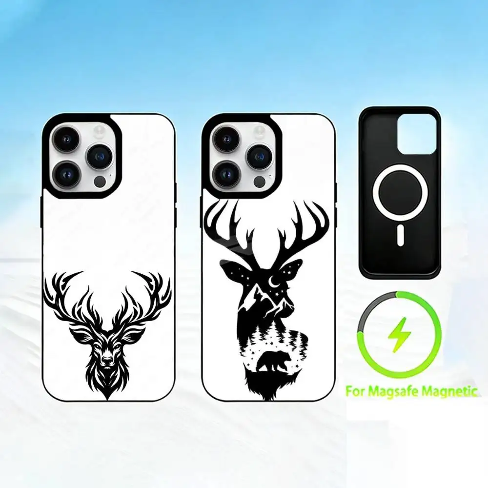 

W-west coast Phone Case For iPhone 17 16 15 14 13 12 Pro Max Plus for Mirror Wireless Magnetic Cover