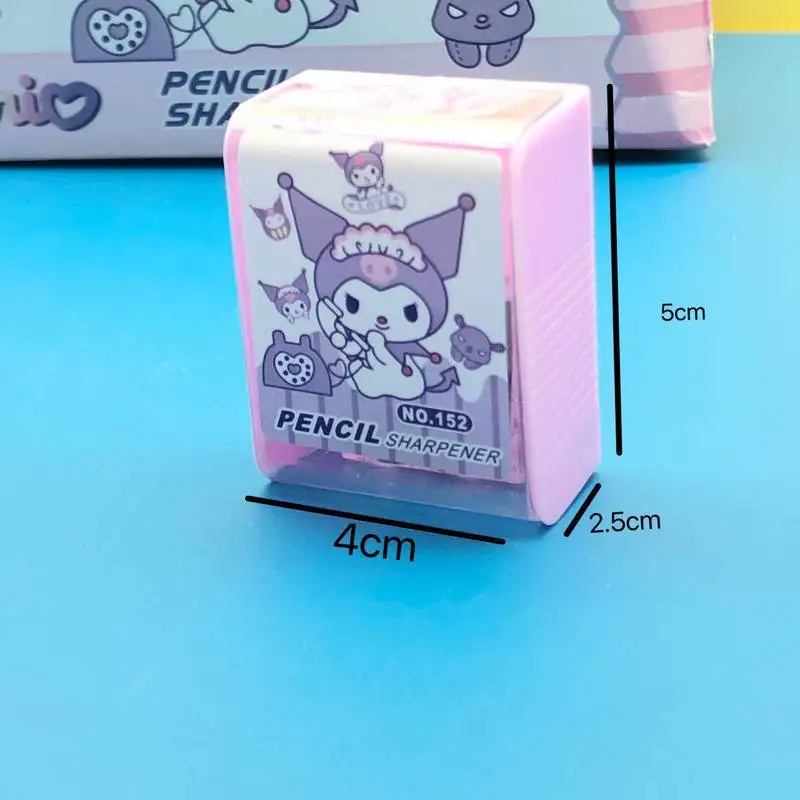 Imagem -05 - Sanrio-cartoon Backpack Modeling Pencil Sharpener para Crianças Mini Double Hole Student Papelaria Creative s 48 Pcs