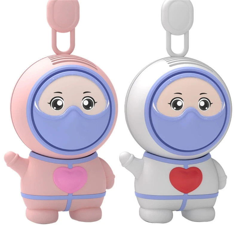 휴대용 만화 교수형 목 팬 키즈 USB 충전 미니 팬 귀여운 끈 팬 Dropship