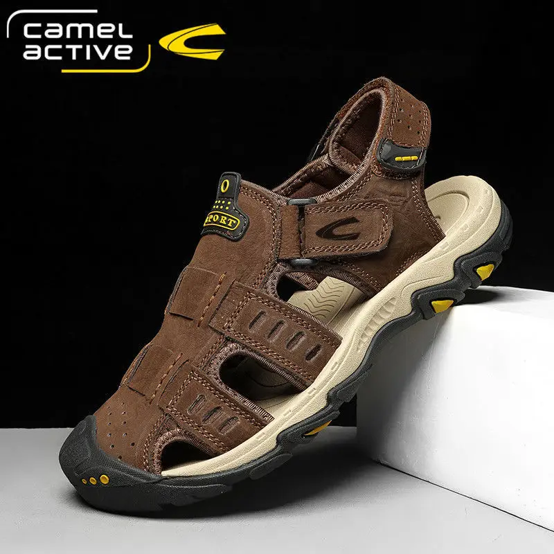 Camel Active Hot Sale New Fashion Summer Leisure Beach Men Shoes High Quality Leather Sandals The Big Yards Men\'s Sandals LT2188