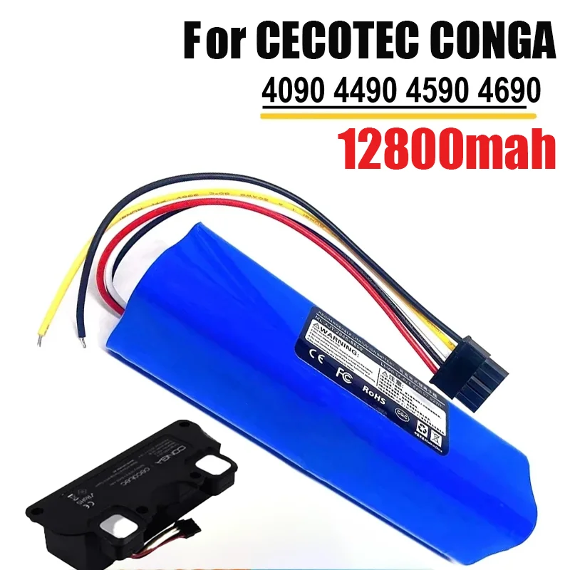 CECOTEC-Batería de sustitución para Robot Aspirador CONGA, 4090, 4490, 4590, 4690, 4690, 9800mAh, accesorios