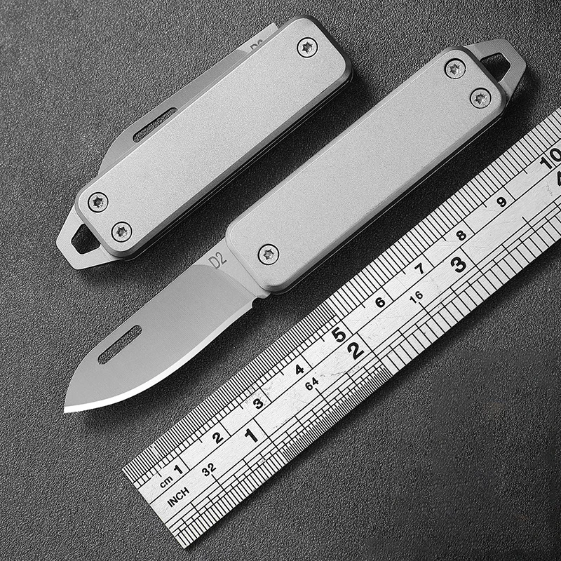 High Hardness D2 Steel G10 Handle Folding Knife EDC Portable Pockets Paring Knife Outdoor Hunting Tactical Self-Defense Tool