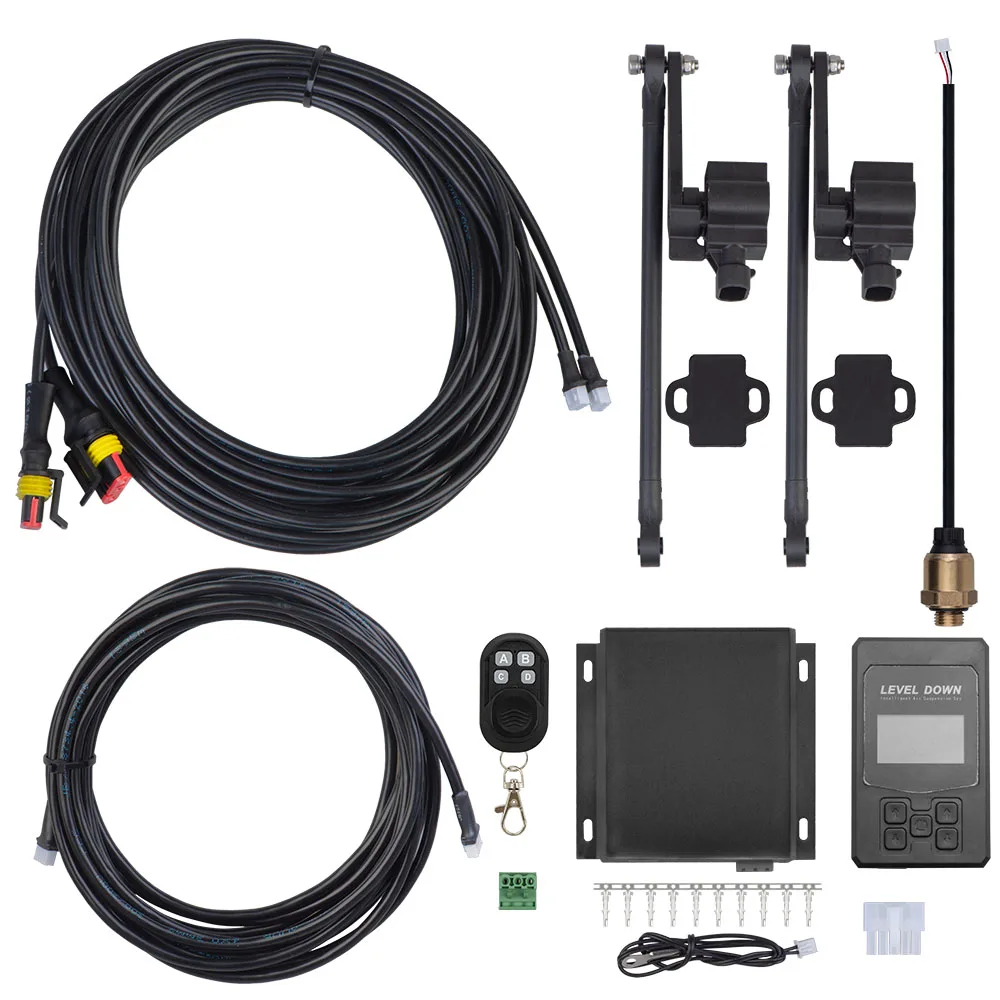 

Auto Air Ride Suspension Electronic Control System With Height Sensor Support Bluetooth Remote And Wire Control Car Accessories