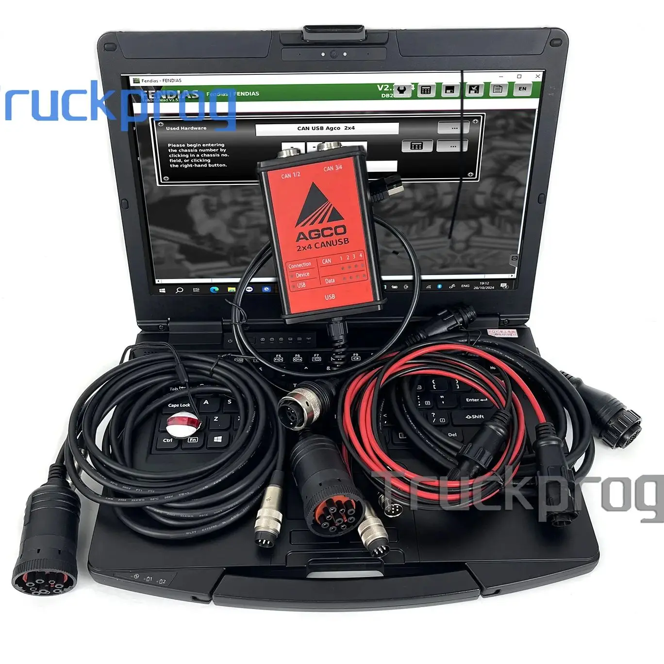 CF54 Laptop For AGCO CANUSB EDT Interface OEM For Massey Ferguson Fendt AGCO Tractor Electronic Diagnostic Tool with key dongle