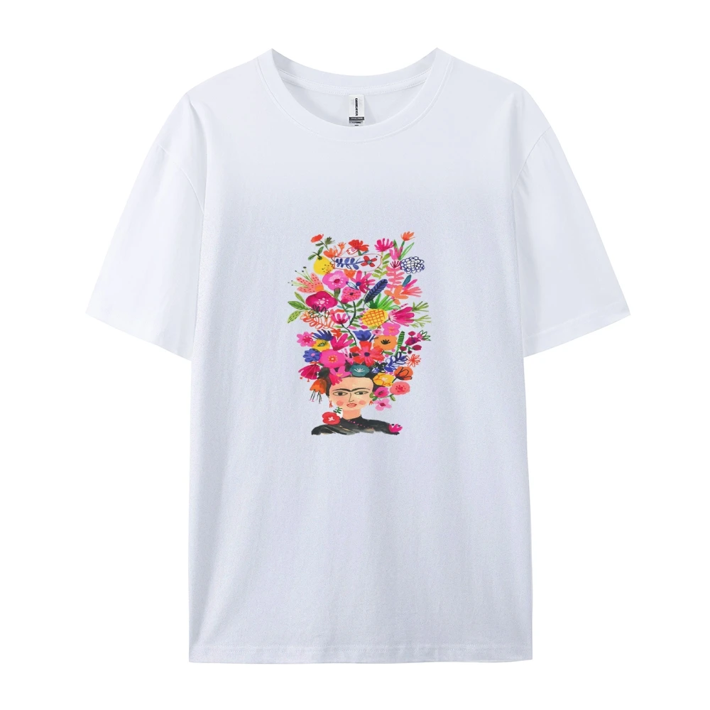 Y2k , Women's Short T-shirt, Single-sided print, Spring/Summer casual, Girls,Flower,S-4XL, Letter or pattern print ,100% cotton