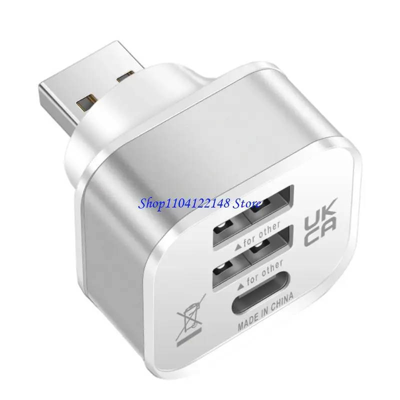 P9FA 3 Port USB Splitter Extender Computer Accessories 1 Male To 3 Port Multiple
