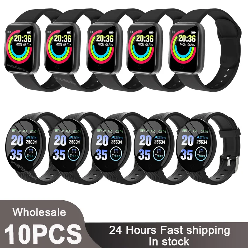 

D20 D18 Smart Watch for Men Women Sport Fitness Tracker Pedometer Smartwatch Y68 Digital Wristwatch