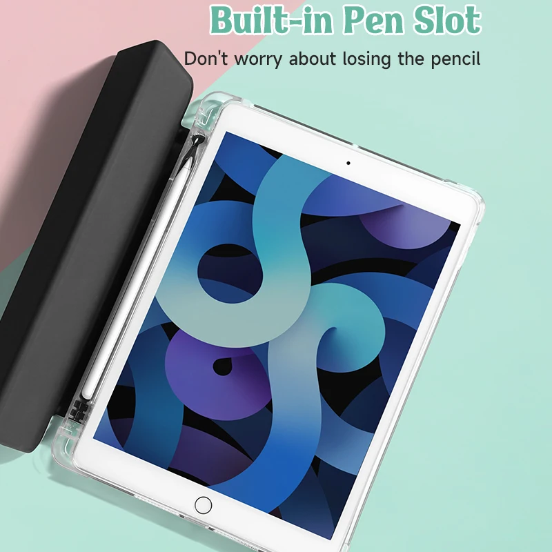 Purple block Case Compatible With iPad iPad 9.7-Inch (6th/5th Generation, 2018/2017)Mini4/5 ,Air4/5 10.9in,With Pen Holder