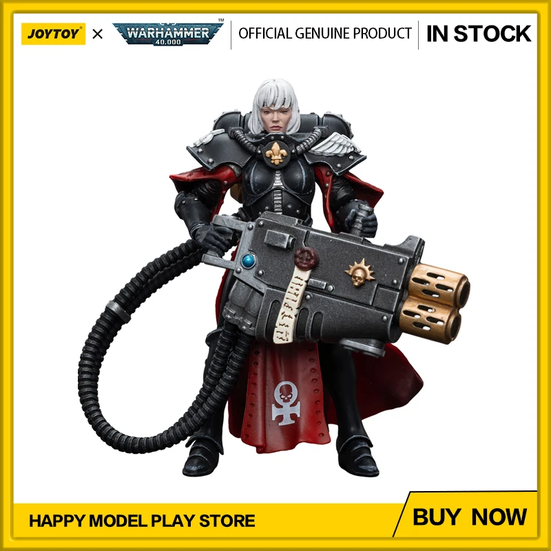 Joytoy warhammer 40k figura de ação adepta sororitas retribuidor com multi-melta escala 1:18 anime modelo brinquedo presente