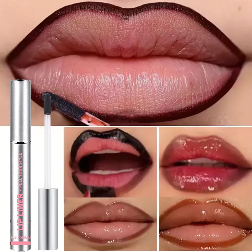 Juju Dream – 2 في 1 ملمع شفاه قابل للتقشير وبطانة، مقاوم للماء، غير لامع، يدوم طويلاً، سهل تحديد الشفاه #2