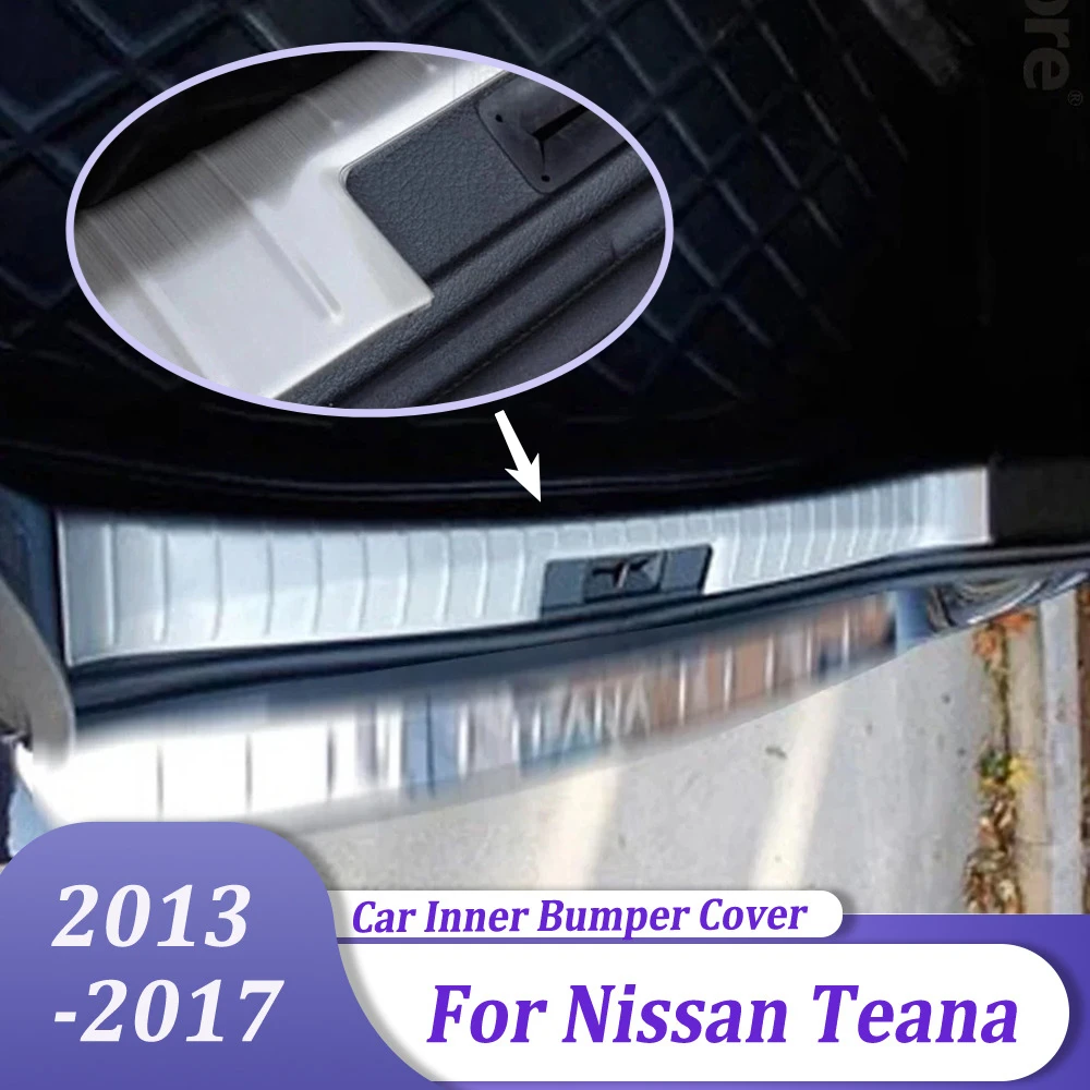 

Rear Bumper Protector Trim Door Sill Scuff Cover Plate Auto Interiot Accessores For Nissan Teana 2013 2014 2015 2016 2017