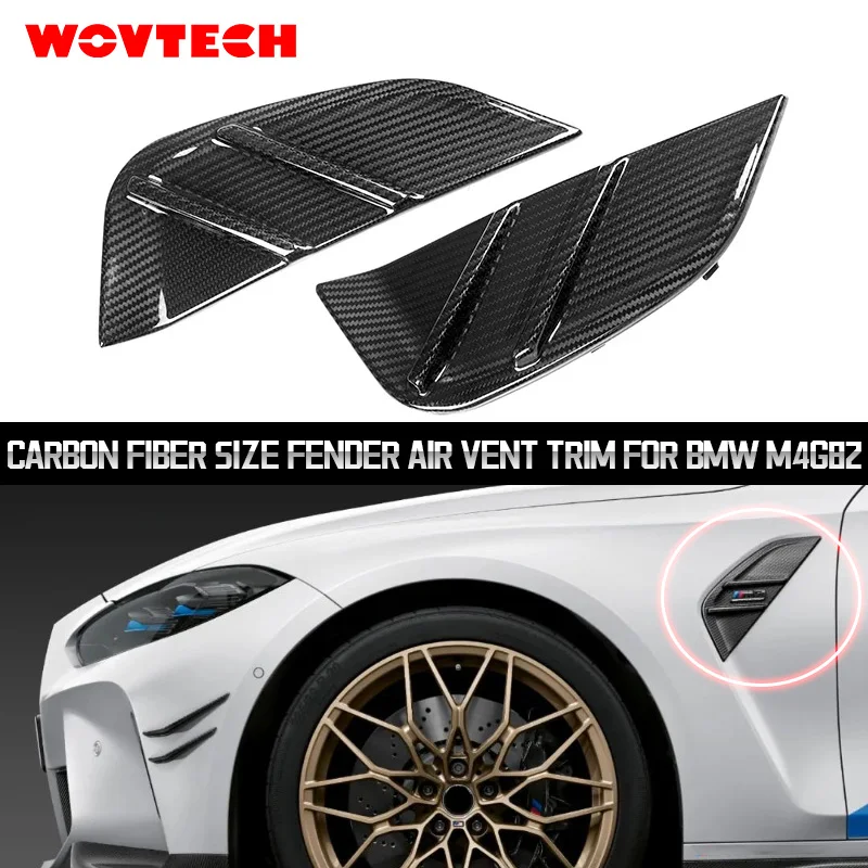 

2PCS High Quality Carbon Fiber MP-style Side Fender Air Vent Trim Cover Modified Parts for BMW M3 G80