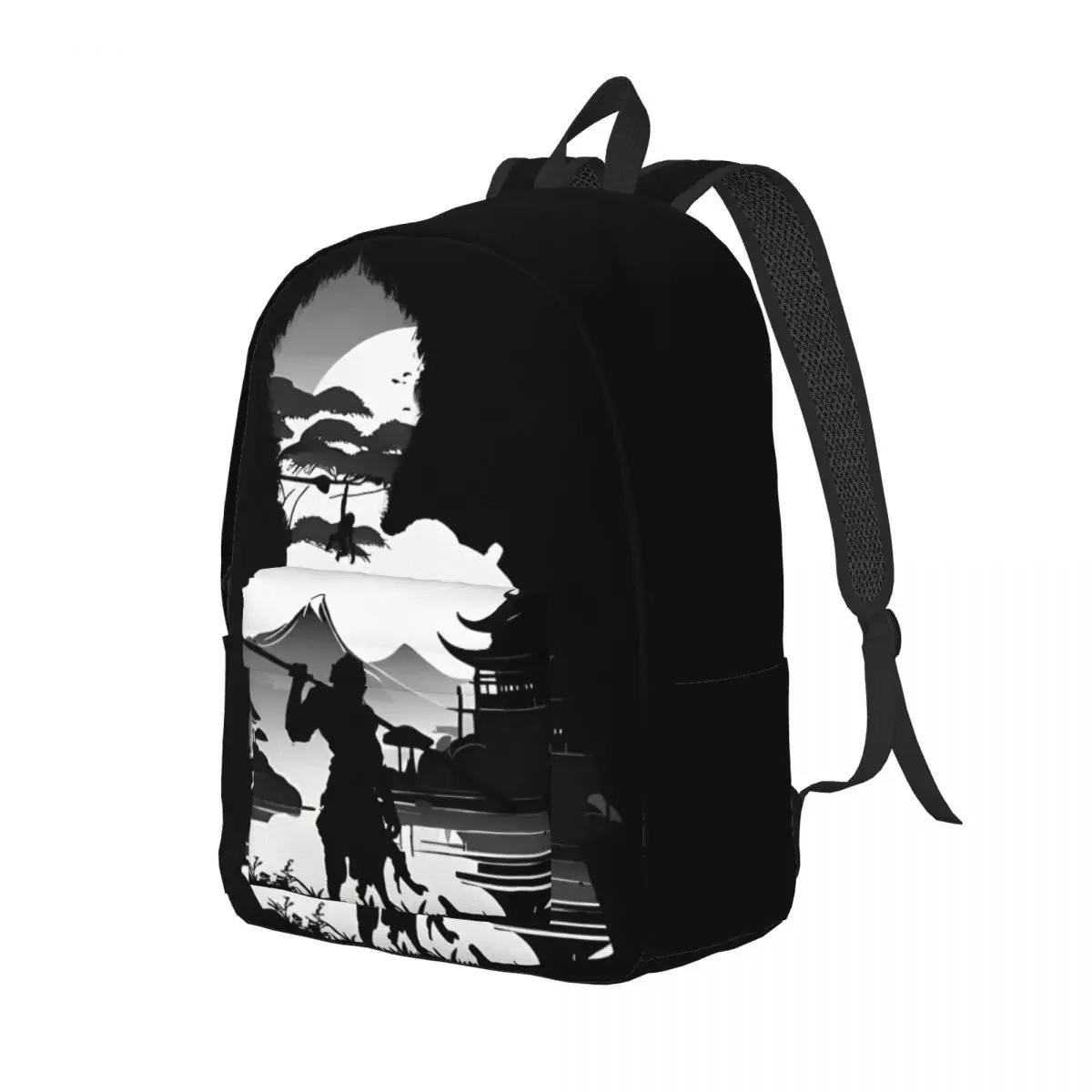 Black Myth Wukong New Game Backpack with Pocket High School Work Monkey King Daypack for Men Women Laptop Computer Canvas Bags