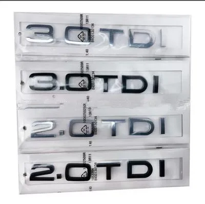 

1PCS Chrome Silver ABS 2.0 TDI 2.7 TDI 3.0 TDI Car Body Rear Trunk Emblem Badge Sticker for Audi Accessories