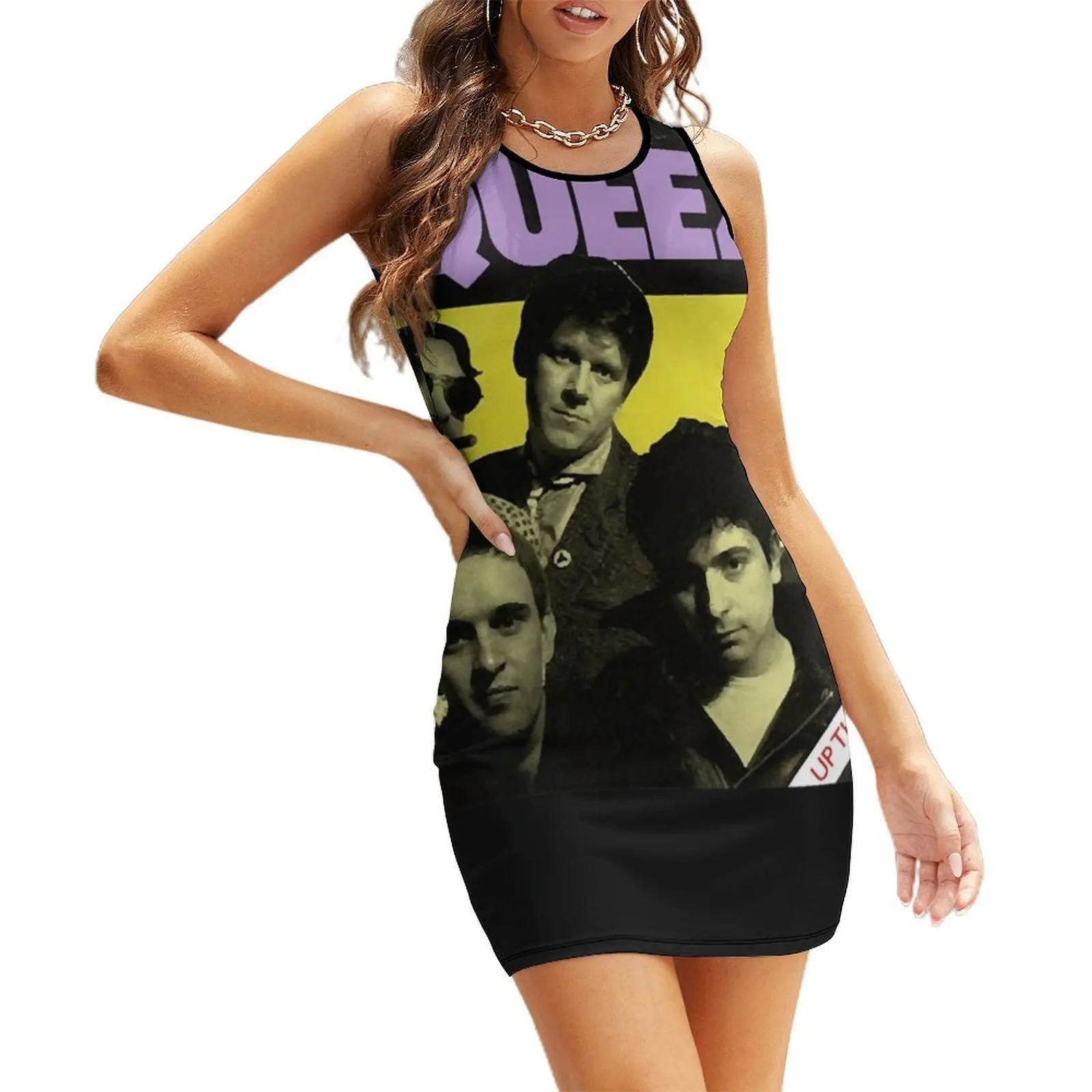 เสื้อยืดคลาสสิกแบบไม่มีแขน Squeeze Classic T-Shirt.png ชุดเดรสลำลองสำหรับผู้หญิง เทรนด์เสื้อผ้าผู้หญิงปี 2025 ชุดเดรสสำหรับงานปาร์ตี้ เสื้อผ้าผู้หญิงสำหรับฤดูร้อนปี 2025