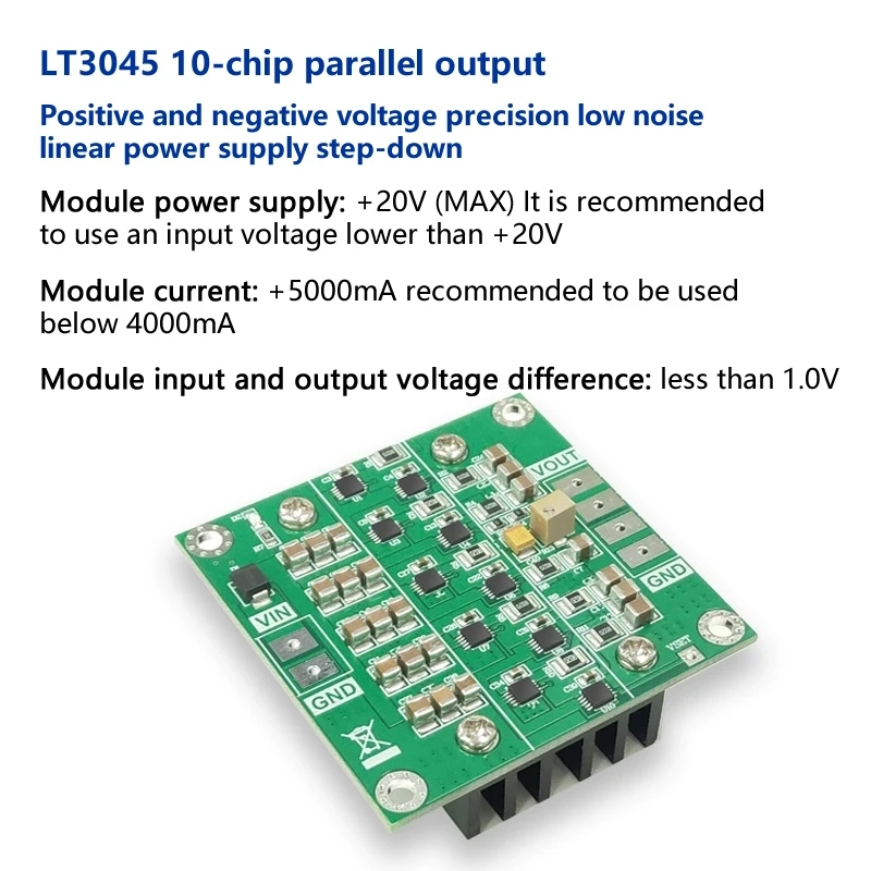 Design of 10 Parallel Low-noise Linear 4-layer PCB for LT3045 Module Positive Voltage Power Supply