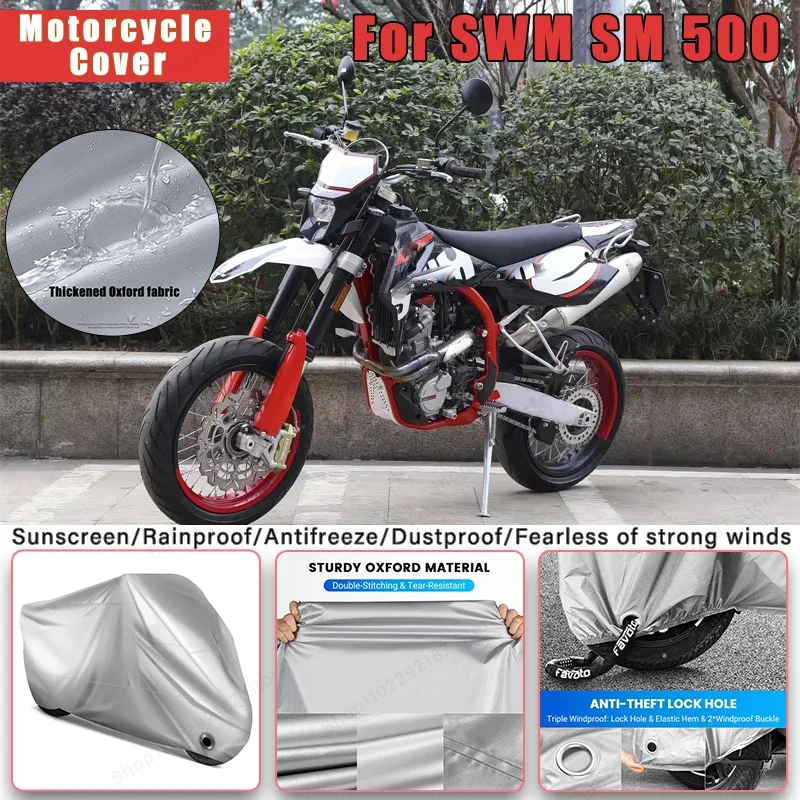 

For SWM SM 500 No Ear Motorcycle Cover - Outdoor Full Body Protection, Waterproof Dustproof Sunscreen Accessories