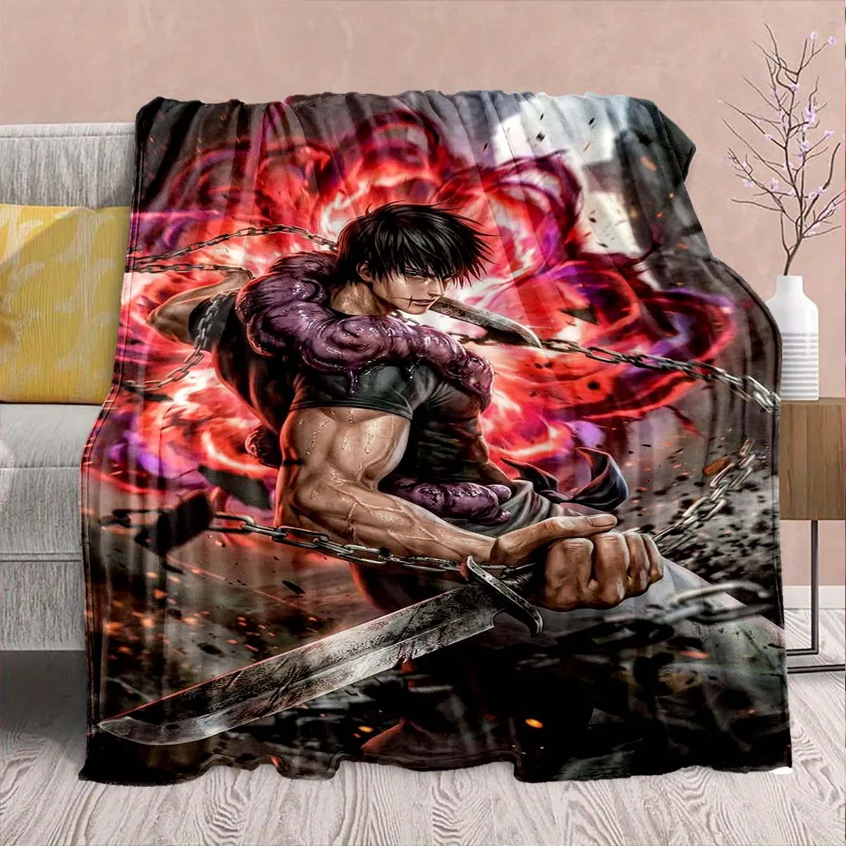 Jujutsu Kaisen Flanelldecke, ultraweich, warm, Plüsch, gemütlich, für Sofa, Bett, leicht, Heimdekoration – QJY