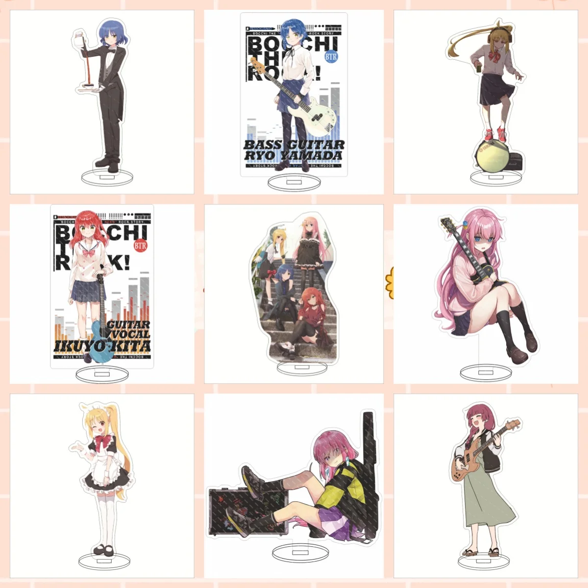 Hot Anime Rock Orchestra Figures Acrylic Stand Model Gotou Hitori Ijichi Nijika Yamada Ryo Kita Ikuyo Collection Item Fans Gift