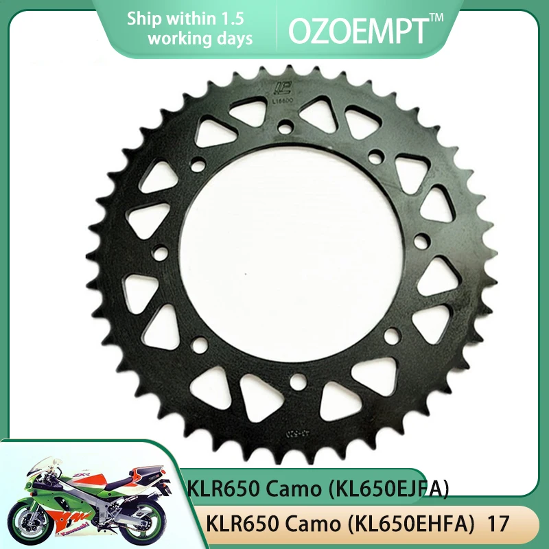 OZOEMPT 520-43T Motorcycle Rear Sprocket Apply to KLE250 A1-A6  93-01 KLR650 (KL650A1-A3)  87-89  KLR650 (KL650B1) Tengai  89-90